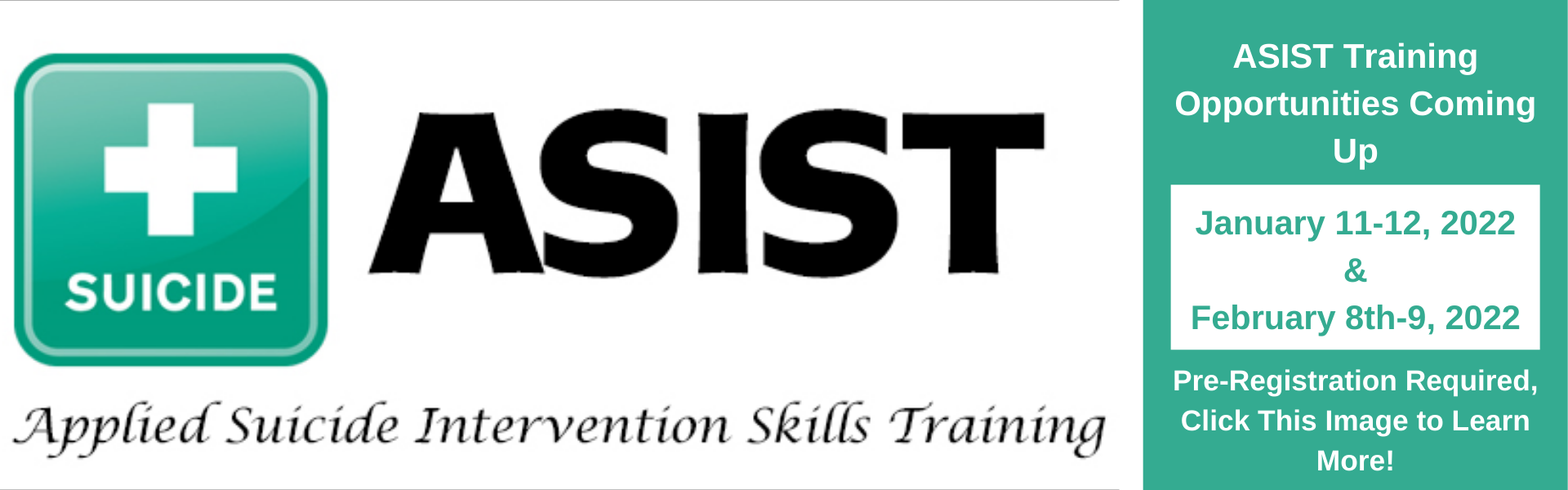ASIST Training Opportunity - Sept 20-21 - CMHA PEI